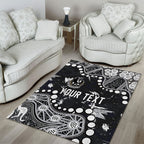 Personalized Collingwood Magpies Area Rug Aboriginal Pattern with Graffiti Style