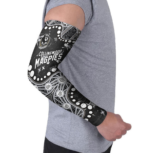 Personalized Collingwood Magpies Arm Sleeves Aboriginal Pattern with Graffiti Style