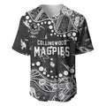 Personalized Collingwood Magpies Baseball Jersey Aboriginal Pattern with Graffiti Style