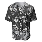 Personalized Collingwood Magpies Baseball Jersey Aboriginal Pattern with Graffiti Style
