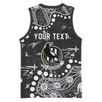 Personalized Collingwood Magpies Basketball Jersey Aboriginal Pattern with Graffiti Style