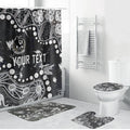 Personalized Collingwood Magpies Bathroom Set Aboriginal Pattern with Graffiti Style