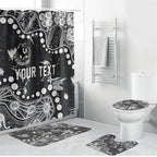 Personalized Collingwood Magpies Bathroom Set Aboriginal Pattern with Graffiti Style