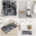 Personalized Collingwood Magpies Bathroom Set Aboriginal Pattern with Graffiti Style