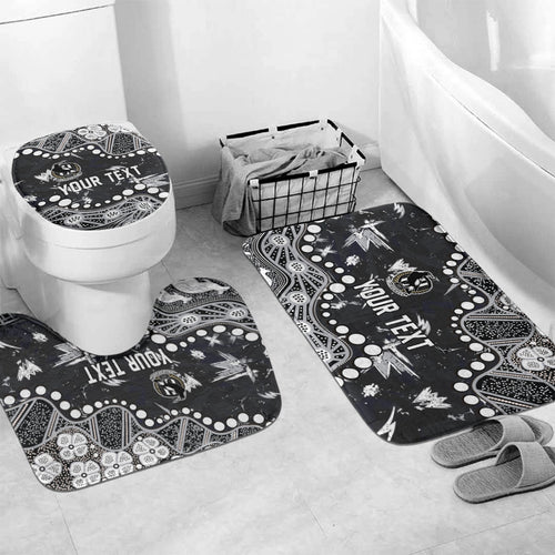 Personalized Collingwood Magpies Bathroom Set Aboriginal Pattern with Graffiti Style