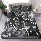 Personalized Collingwood Magpies Bedding Set Aboriginal Pattern with Graffiti Style