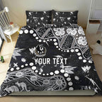 Personalized Collingwood Magpies Bedding Set Aboriginal Pattern with Graffiti Style