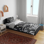 Personalized Collingwood Magpies Bedding Set Aboriginal Pattern with Graffiti Style