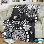 Personalized Collingwood Magpies Blanket Aboriginal Pattern with Graffiti Style
