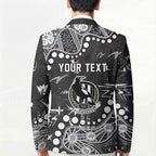 Personalized Collingwood Magpies Blazer Aboriginal Pattern with Graffiti Style