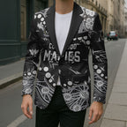 Personalized Collingwood Magpies Blazer Aboriginal Pattern with Graffiti Style