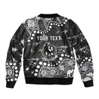 Personalized Collingwood Magpies Bomber Jacket Aboriginal Pattern with Graffiti Style