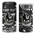 Personalized Collingwood Magpies 4 in 1 Can Cooler Tumbler Aboriginal Pattern with Graffiti Style