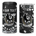 Personalized Collingwood Magpies 4 in 1 Can Cooler Tumbler Aboriginal Pattern with Graffiti Style