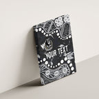 Personalized Collingwood Magpies Canvas Wall Art Aboriginal Pattern with Graffiti Style