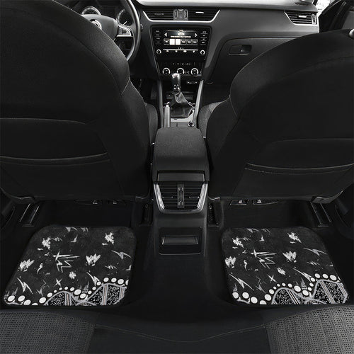 Personalized Collingwood Magpies Car Mats Aboriginal Pattern with Graffiti Style