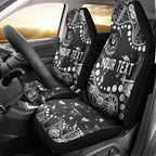 Personalized Collingwood Magpies Car Seat Cover Aboriginal Pattern with Graffiti Style