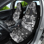 Personalized Collingwood Magpies Car Seat Cover Aboriginal Pattern with Graffiti Style