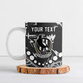 Personalized Collingwood Magpies Ceramic Mug Aboriginal Pattern with Graffiti Style