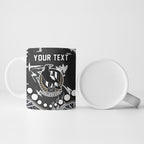 Personalized Collingwood Magpies Ceramic Mug Aboriginal Pattern with Graffiti Style