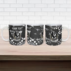 Personalized Collingwood Magpies Ceramic Mug Aboriginal Pattern with Graffiti Style