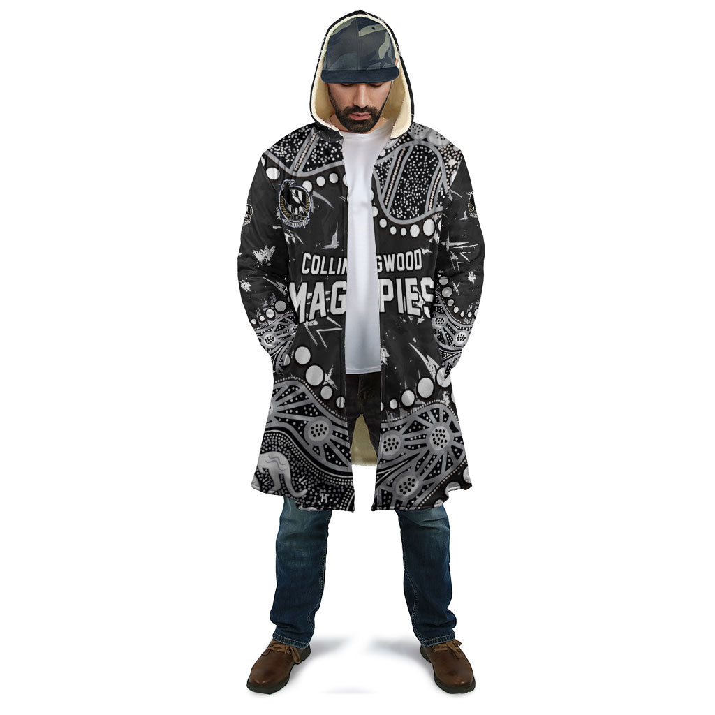Personalized Collingwood Magpies Cloak Aboriginal Pattern with Graffiti Style