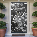 Personalized Collingwood Magpies Door Cover Aboriginal Pattern with Graffiti Style