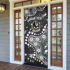 Personalized Collingwood Magpies Door Cover Aboriginal Pattern with Graffiti Style
