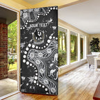 Personalized Collingwood Magpies Door Cover Aboriginal Pattern with Graffiti Style