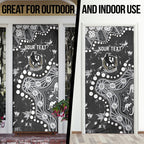 Personalized Collingwood Magpies Door Cover Aboriginal Pattern with Graffiti Style