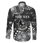 Personalized Collingwood Magpies Family Matching Puletasi and Hawaiian Shirt Aboriginal Pattern with Graffiti Style