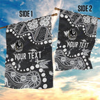 Personalized Collingwood Magpies Garden Flag Aboriginal Pattern with Graffiti Style