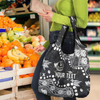 Personalized Collingwood Magpies Grocery Bag Aboriginal Pattern with Graffiti Style