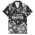 Personalized Collingwood Magpies Hawaiian Shirt Aboriginal Pattern with Graffiti Style