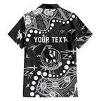 Personalized Collingwood Magpies Hawaiian Shirt Aboriginal Pattern with Graffiti Style