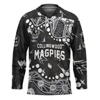 Personalized Collingwood Magpies Hockey Jersey Aboriginal Pattern with Graffiti Style