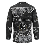 Personalized Collingwood Magpies Hockey Jersey Aboriginal Pattern with Graffiti Style