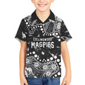 Personalized Collingwood Magpies Kid Hawaiian Shirt Aboriginal Pattern with Graffiti Style