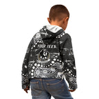 Personalized Collingwood Magpies Kid Hoodie Aboriginal Pattern with Graffiti Style