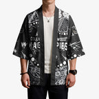 Personalized Collingwood Magpies Kimono Aboriginal Pattern with Graffiti Style