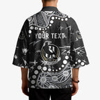 Personalized Collingwood Magpies Kimono Aboriginal Pattern with Graffiti Style
