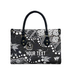 Personalized Collingwood Magpies Leather Bag Aboriginal Pattern with Graffiti Style