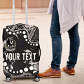 Personalized Collingwood Magpies Luggage Cover Aboriginal Pattern with Graffiti Style
