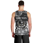 Personalized Collingwood Magpies Men Tank Top Aboriginal Pattern with Graffiti Style