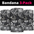 Personalized Collingwood Magpies Neck Gaiter Aboriginal Pattern with Graffiti Style