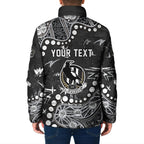 Personalized Collingwood Magpies Padded Jacket Aboriginal Pattern with Graffiti Style