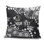 Personalized Collingwood Magpies Pillow Cover Aboriginal Pattern with Graffiti Style