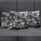 Personalized Collingwood Magpies Pillow Cover Aboriginal Pattern with Graffiti Style