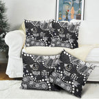 Personalized Collingwood Magpies Pillow Cover Aboriginal Pattern with Graffiti Style