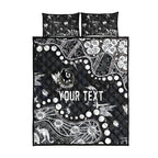 Personalized Collingwood Magpies Quilt Bed Set Aboriginal Pattern with Graffiti Style